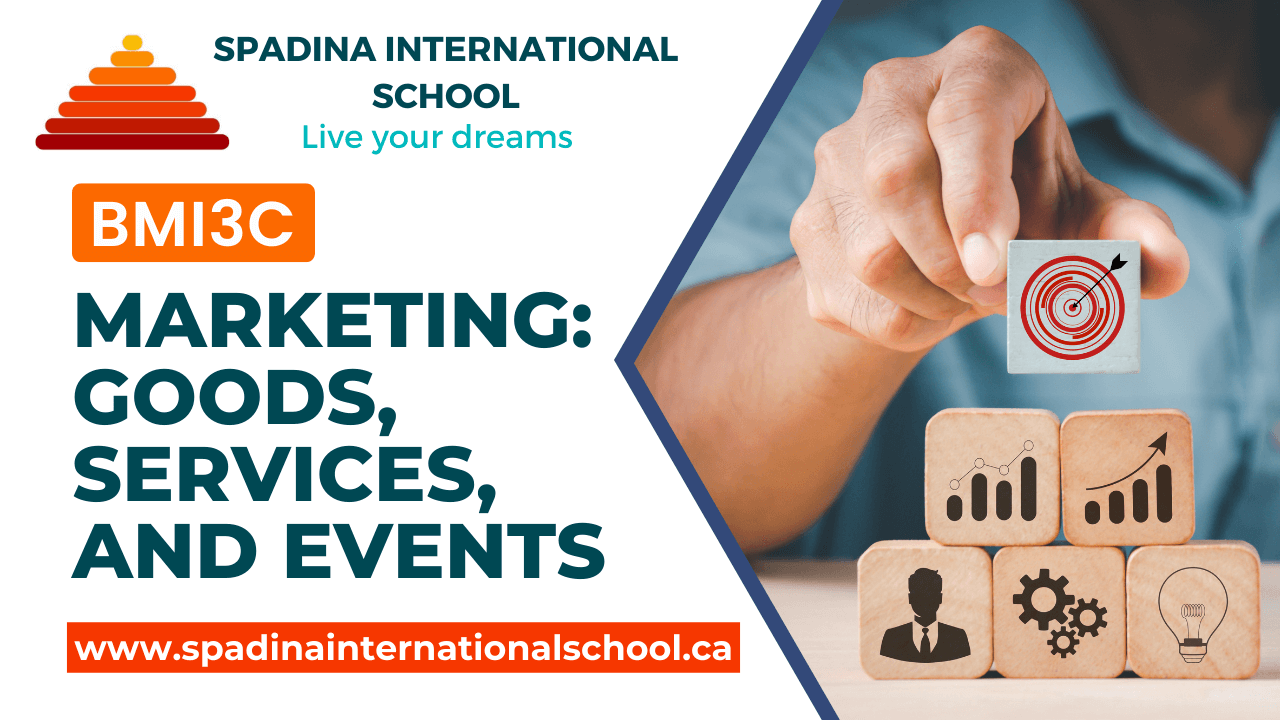 BMI3C - Marketing Goods Services Events - Grade 11 - Spadina International School