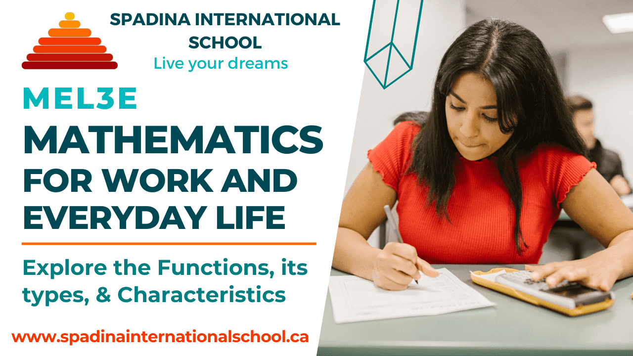 MEL3E - Mathematics for Work and Everyday Life - Grade 11 - Spadina International School